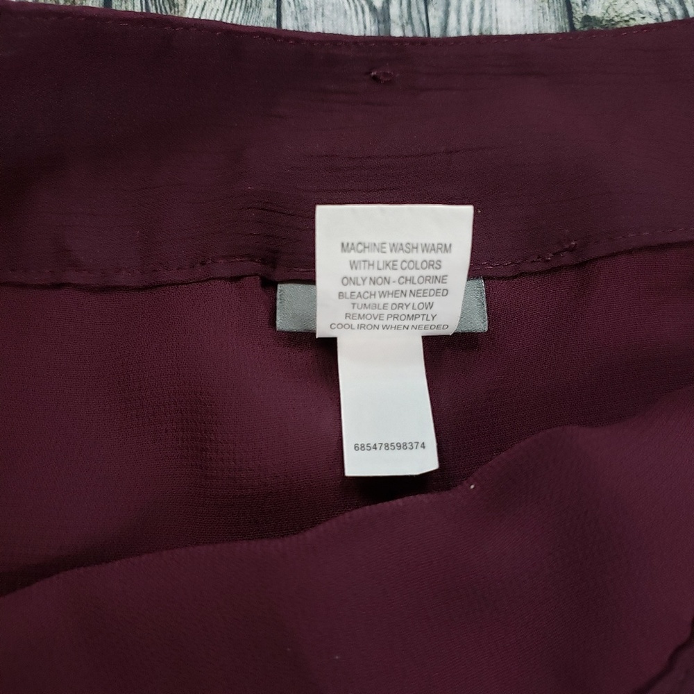 Apt.9 dark plum colored chiffon skirt - Picture 3 of 3